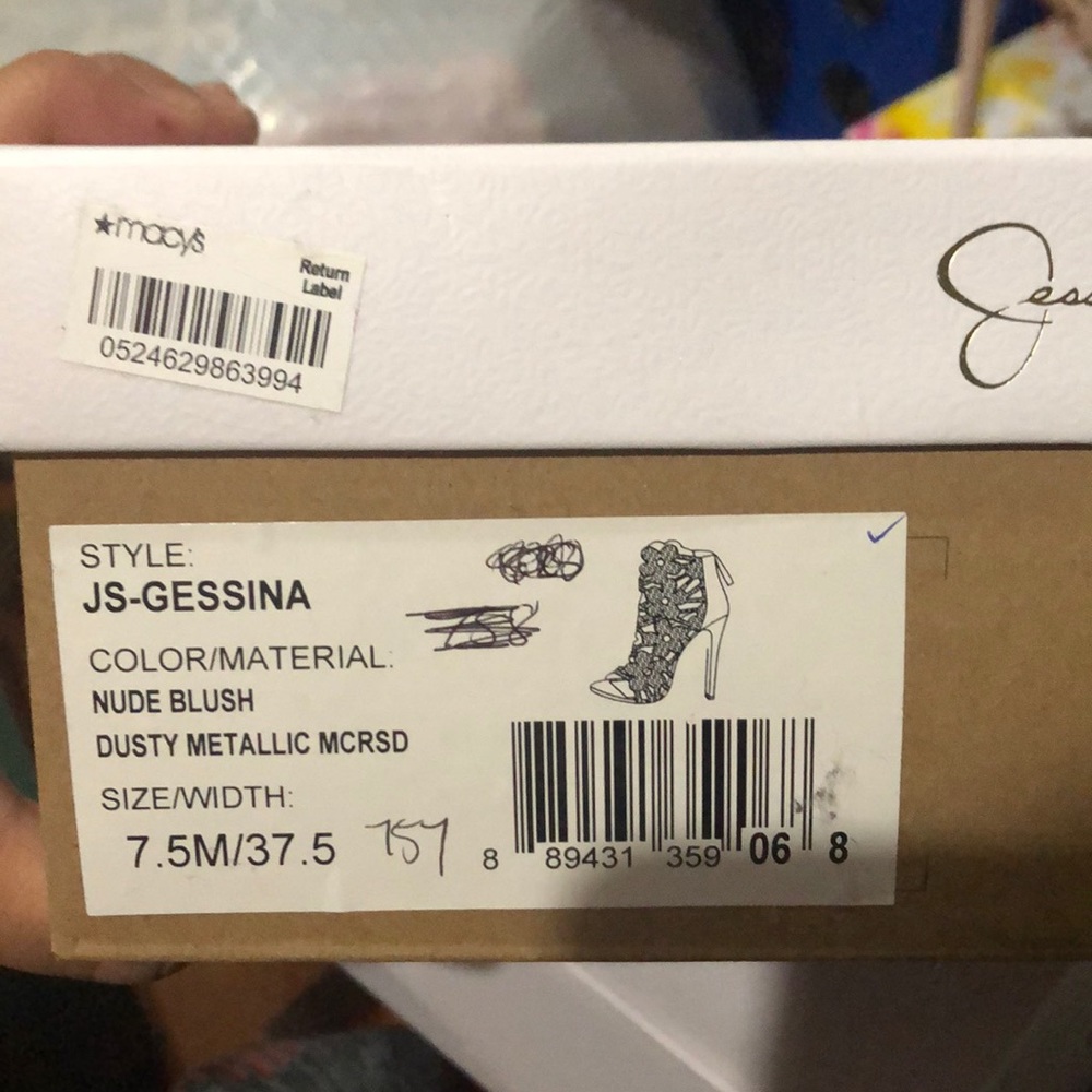 2” heel blush nude laced